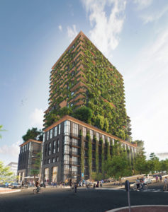 3D Rendering of Building Shrouded in greenery