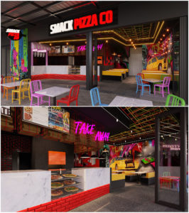 3D Rendering of a pizza restaurant